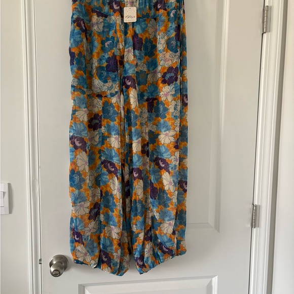 Free People Floral Print Women's Pants small boho flower bubble festival pants - Picture 4 of 7